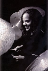 Terri Lyne Carrington and cymbals